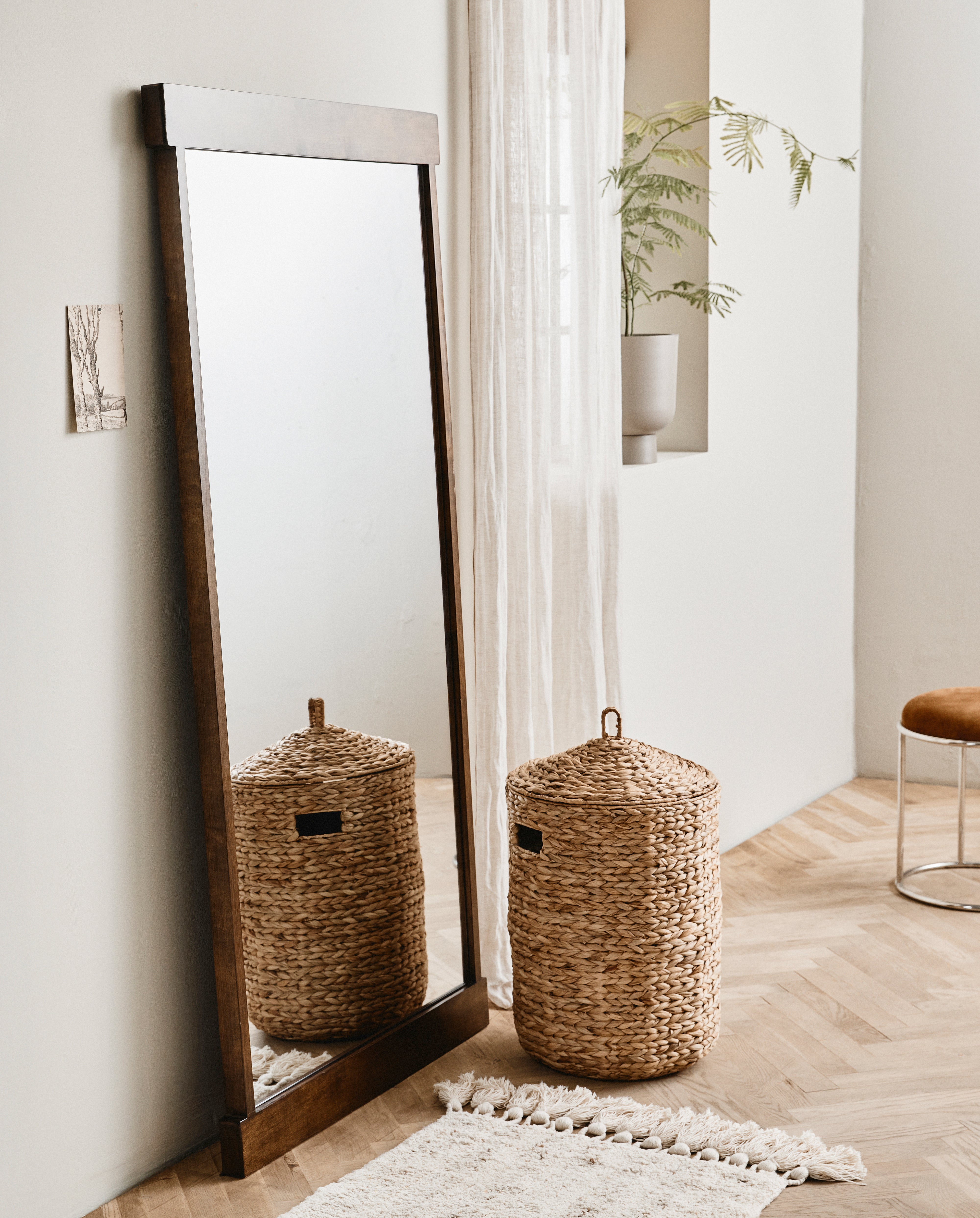 ARDEA spejl med træramme - 180x88 cm - natur