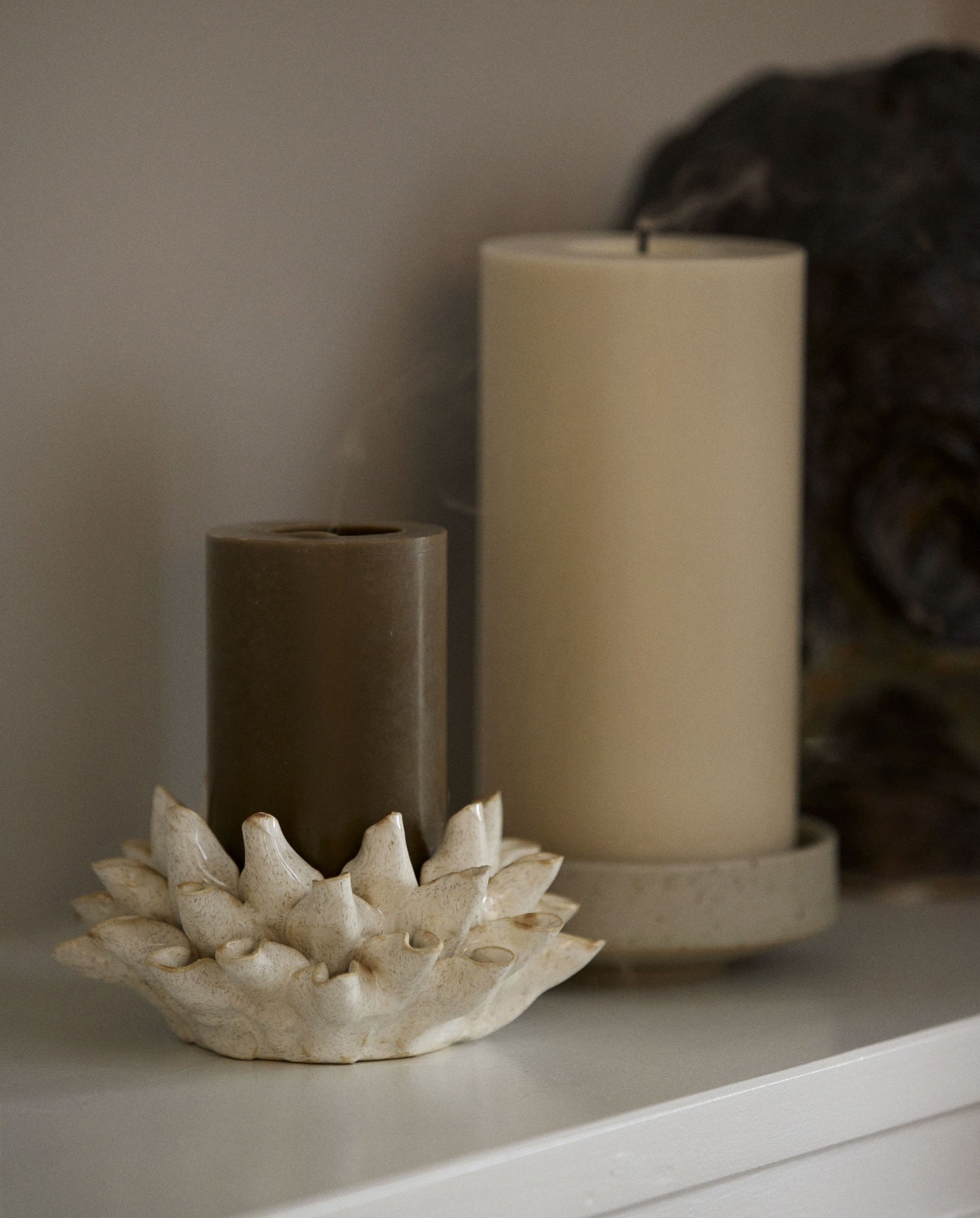 NATUNA lysestage - råhvid