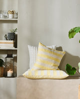 ALHENA pudebetræk - hvid/gul