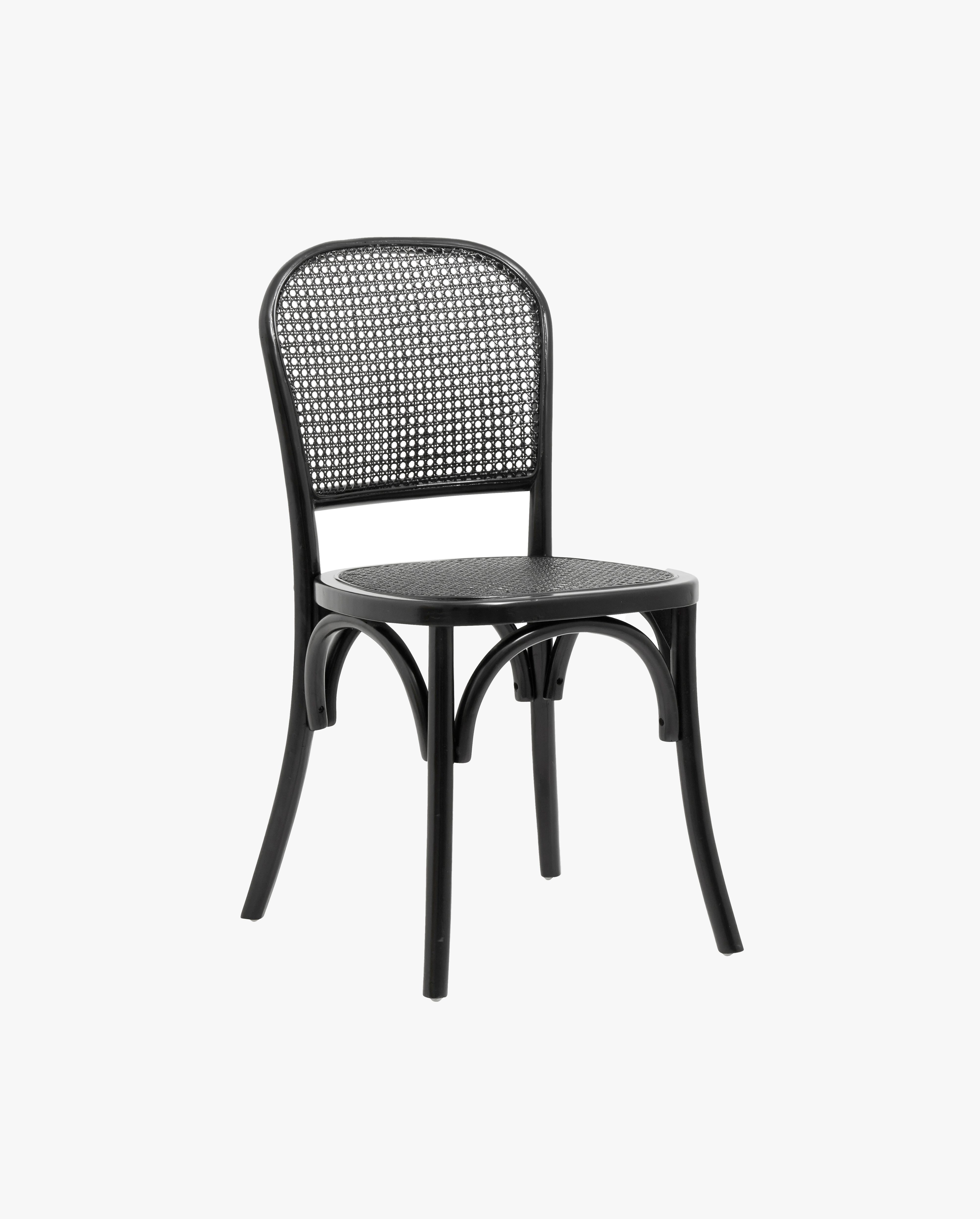WICKY spisebordsstol med flet - sort