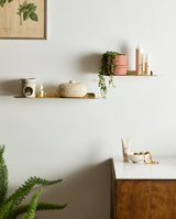 FANOE hylde i jern - small - L35 cm - guld finish