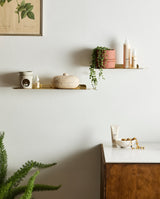 FANOE hylde i jern - small - L35 cm - guld finish