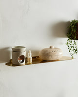 FANOE hylde i jern - small - L35 cm - guld finish