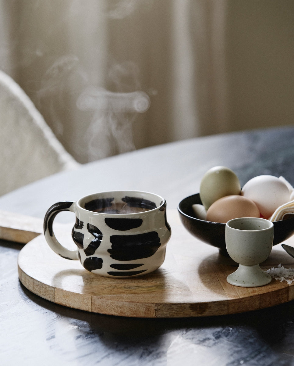 GRAINY æggebæger i keramik - h6 cm - sand