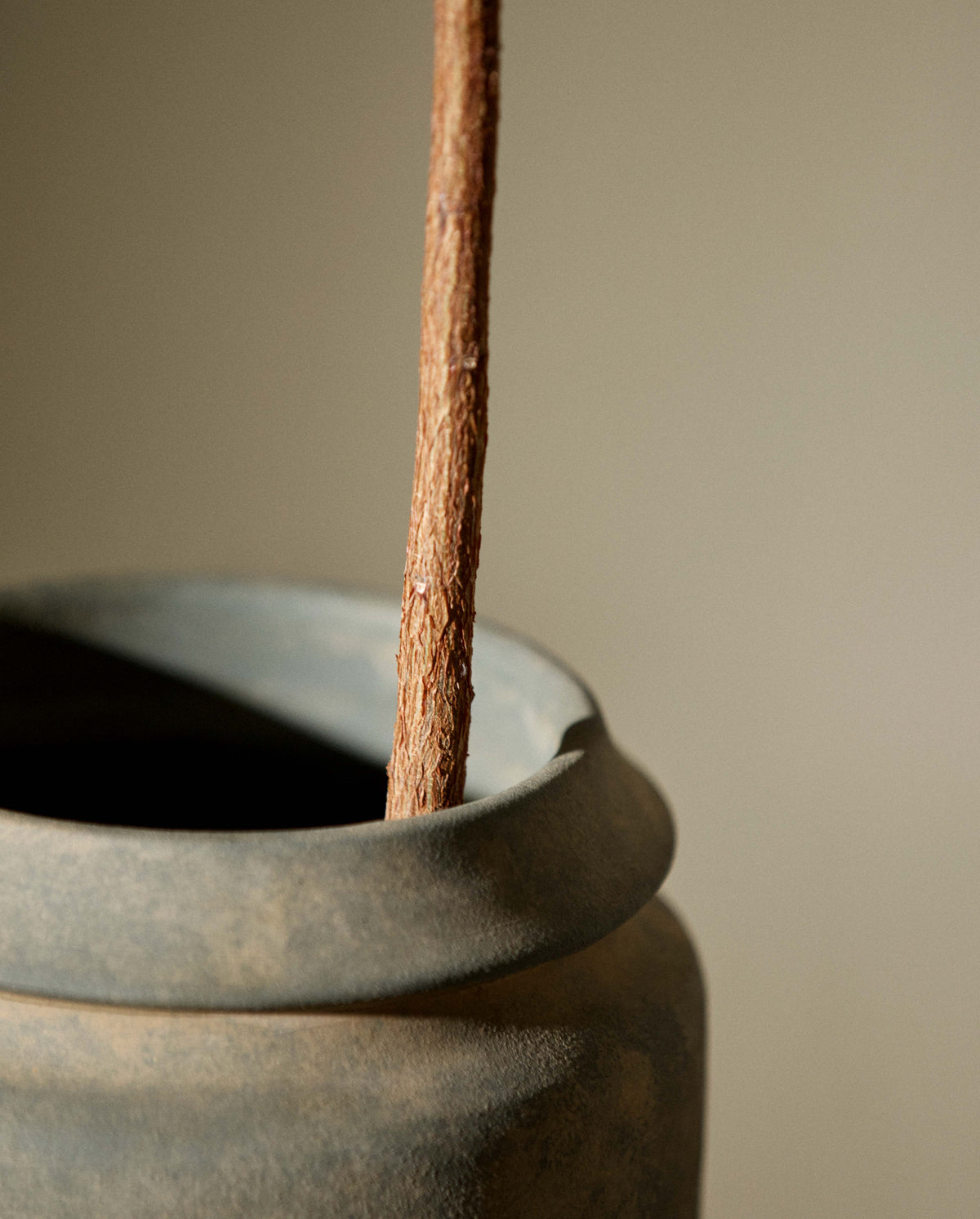 KAVO rustik urtepotte/vase, S - sort/brun