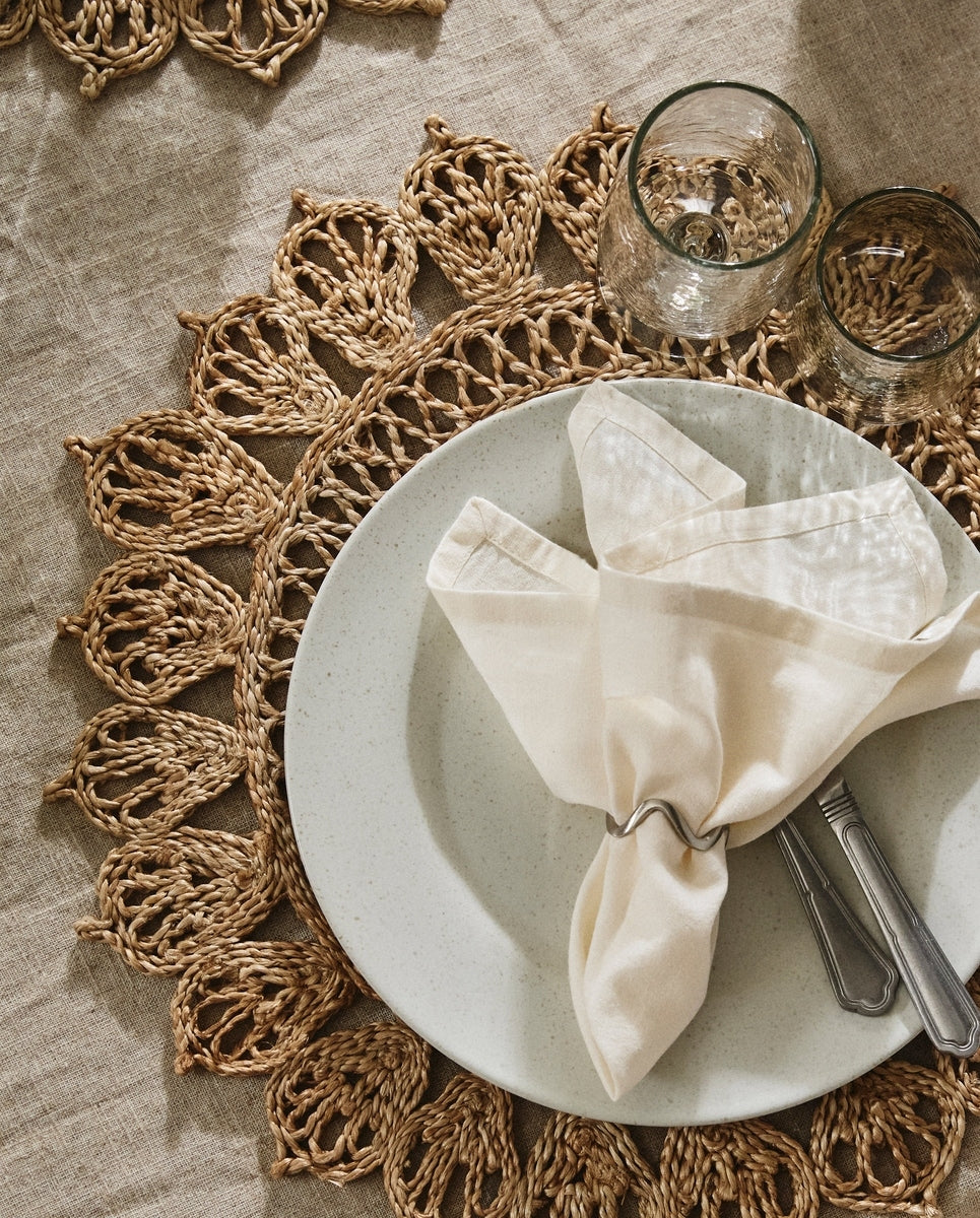 Stofserviet i bomuld - 40x40 cm - off white