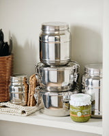 CANI opbevaringsdåse i rustfrit stål med låg - 1800 ml