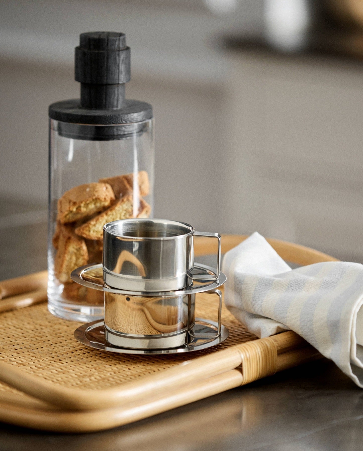 SALVIE opbevaringsglas med låg i sort, L - klar