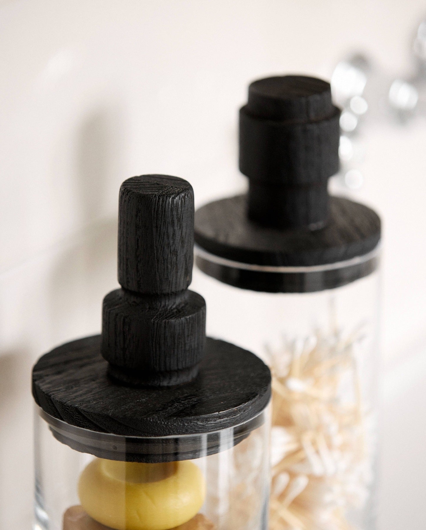 SALVIE opbevaringsglas med låg i sort, L - klar