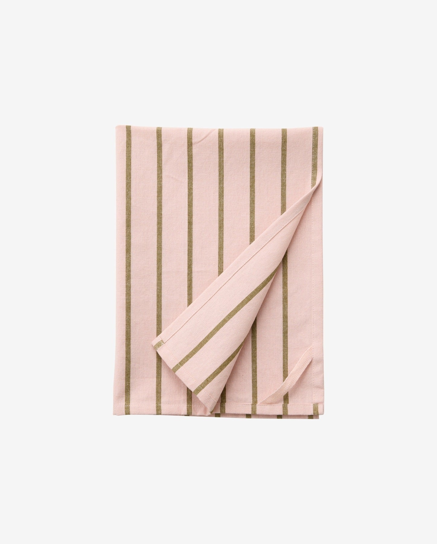 KINU viskestykke, stribet - grøn/lyserød