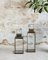 ANTIQUE lanterne i jern - h30 cm - guld finish