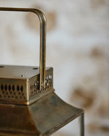 ANTIQUE lanterne i jern - h38 cm - guld finish