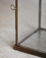 ANTIQUE lanterne i jern - h38 cm - guld finish