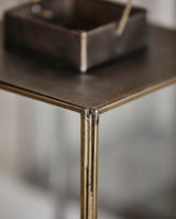 ANTIQUE lanterne i jern - h35 cm - guld finish