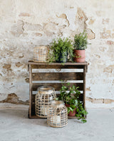 BAMBOO lanterne i bambus - h15 cm - natur