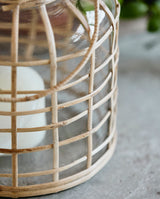 BAMBOO lanterne i bambus - h15 cm - natur