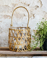 GHIZO lanterne i sukkerrør - large - h22 cm - natur