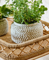 LIRI rullebord i rattan - 62x42 cm - natur