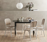 AHR rundt spisebord i træ - ø119 cm - sort/guld - nordal.dk