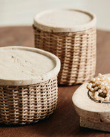 ARICA kurv m. låg, L - natur - nordal.dk