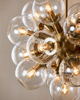 ATOMIC pendel i glas til 17 pærer - ø57 cm - gylden - nordal.dk