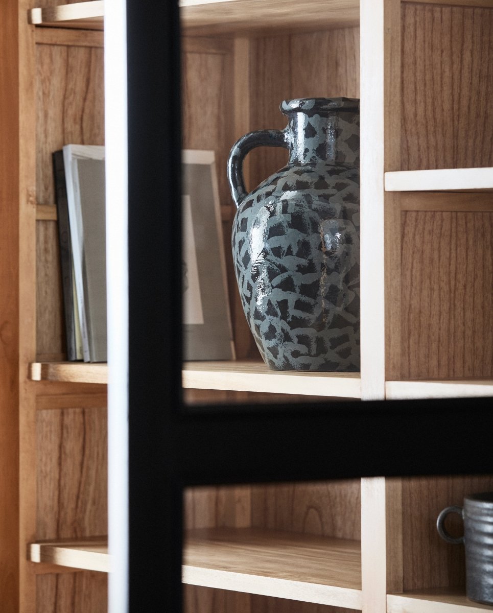 BATAM vase, glaseret - sort - nordal.dk