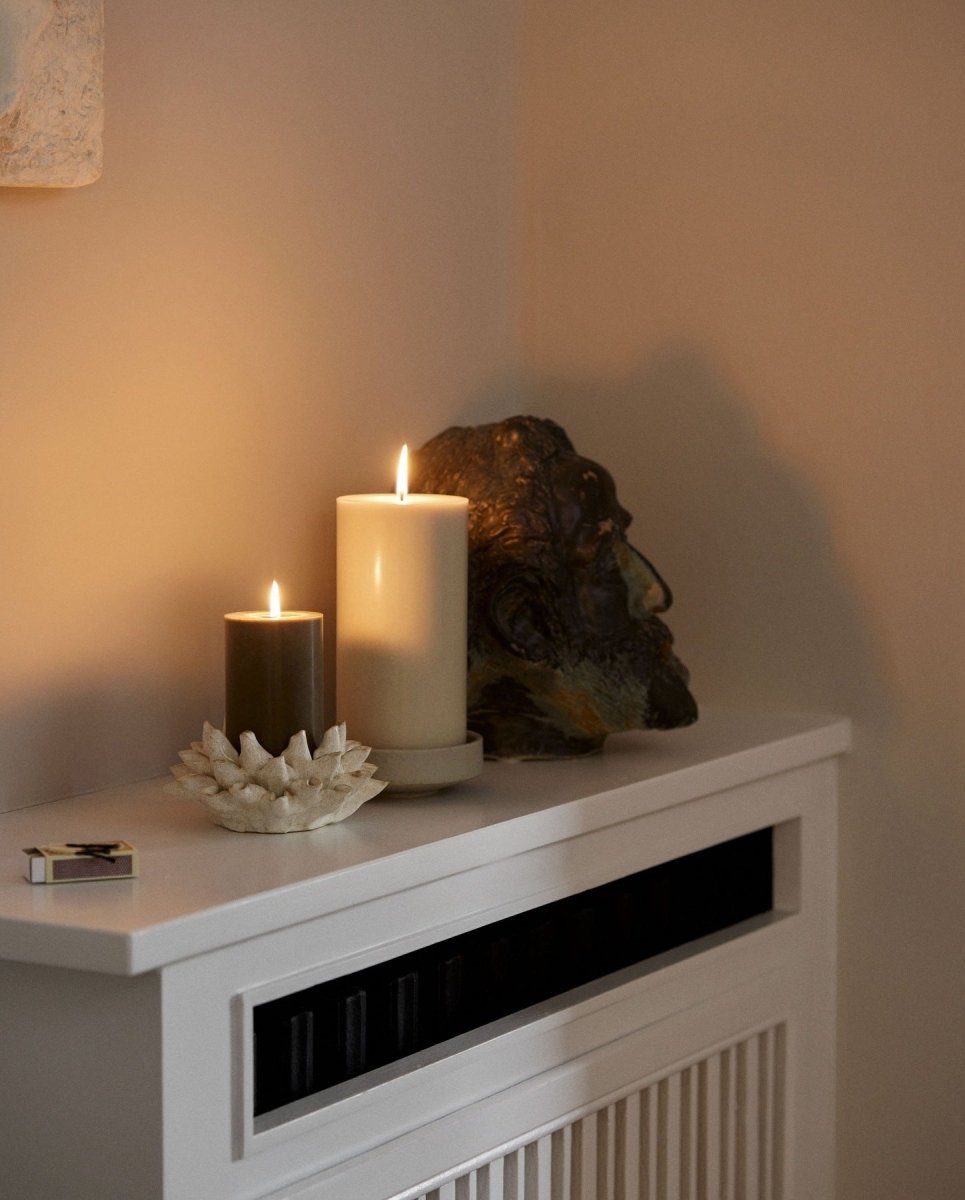 CANDLE, bloklys, 6,8x15cm - grøn - nordal.dk