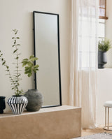 DOWNTOWN spejl med jernramme - h150 cm - sort - nordal.dk