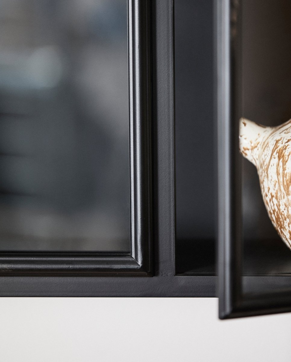 DOWNTOWN vægskab i jern - 121x80 - sort - nordal.dk