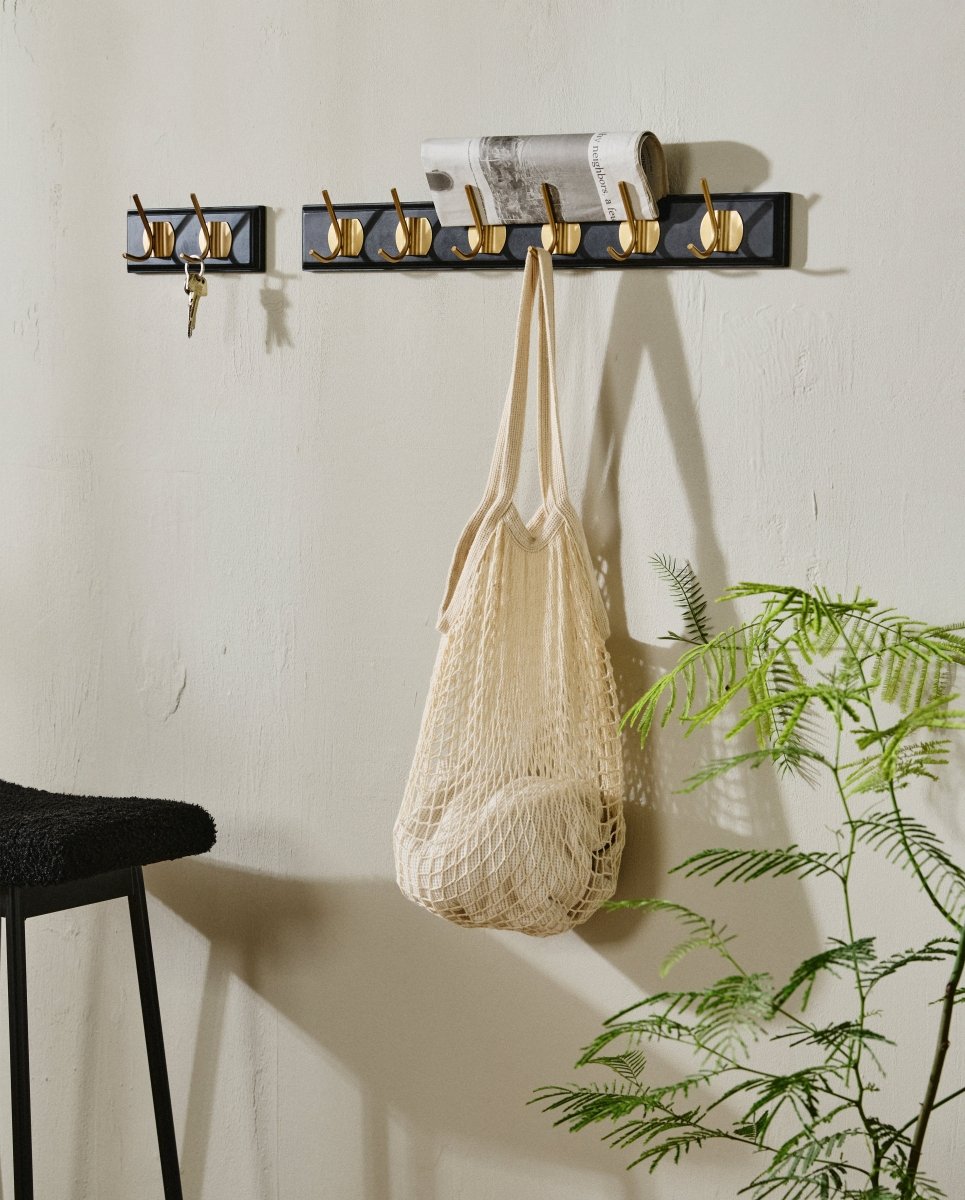 EDGY knagerække med 2 knager - sort - nordal.dk