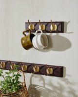 EDGY knagerække med 8 knager - mørkebrun - nordal.dk