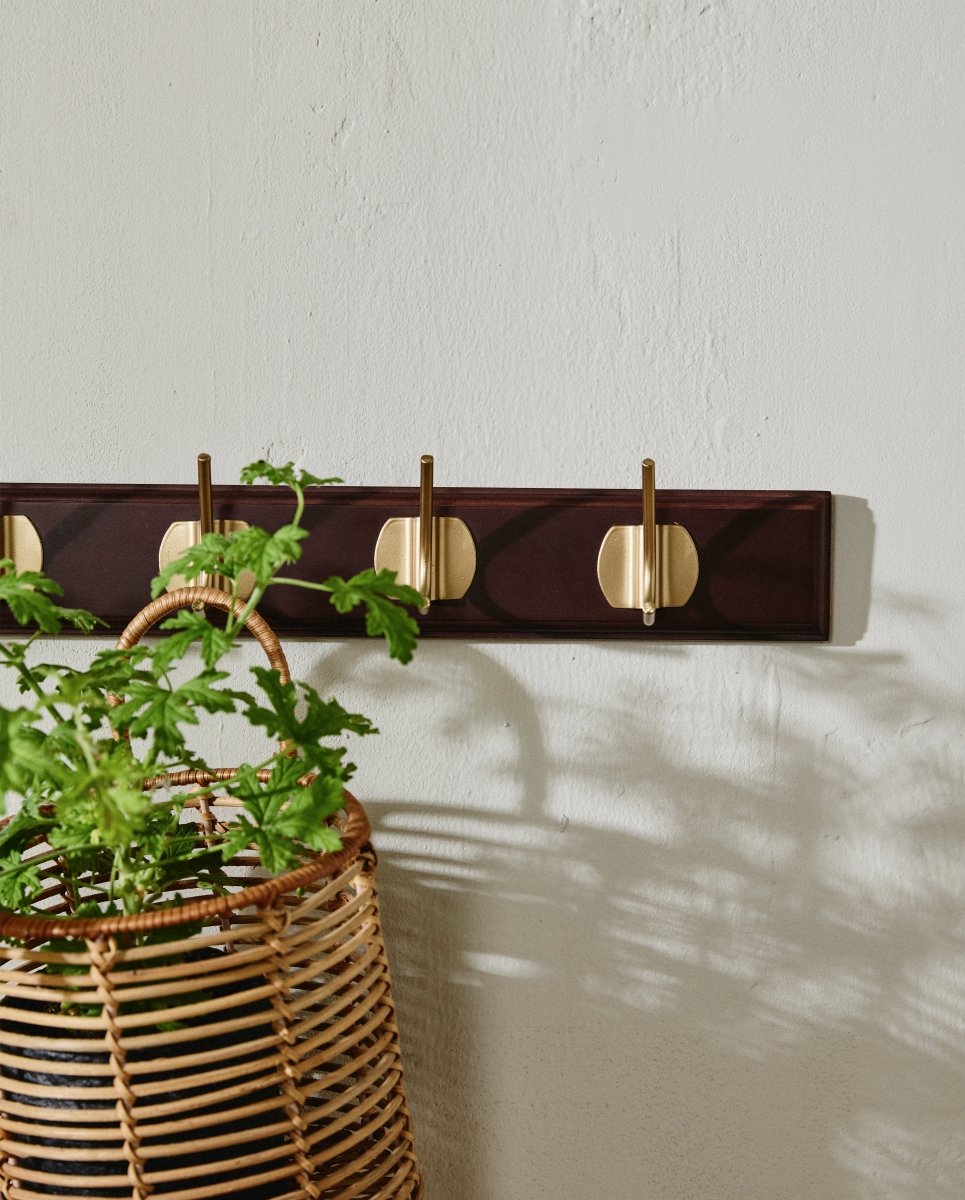 EDGY knagerække med 8 knager - mørkebrun - nordal.dk