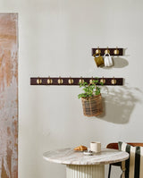 EDGY knagerække med 8 knager - mørkebrun - nordal.dk