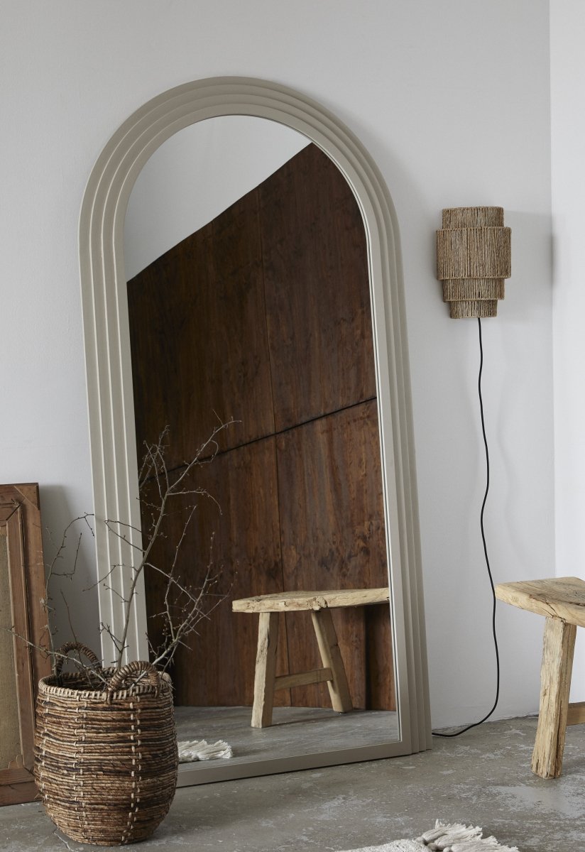 FALCO spejl i jern - 203x100 cm - sand - nordal.dk