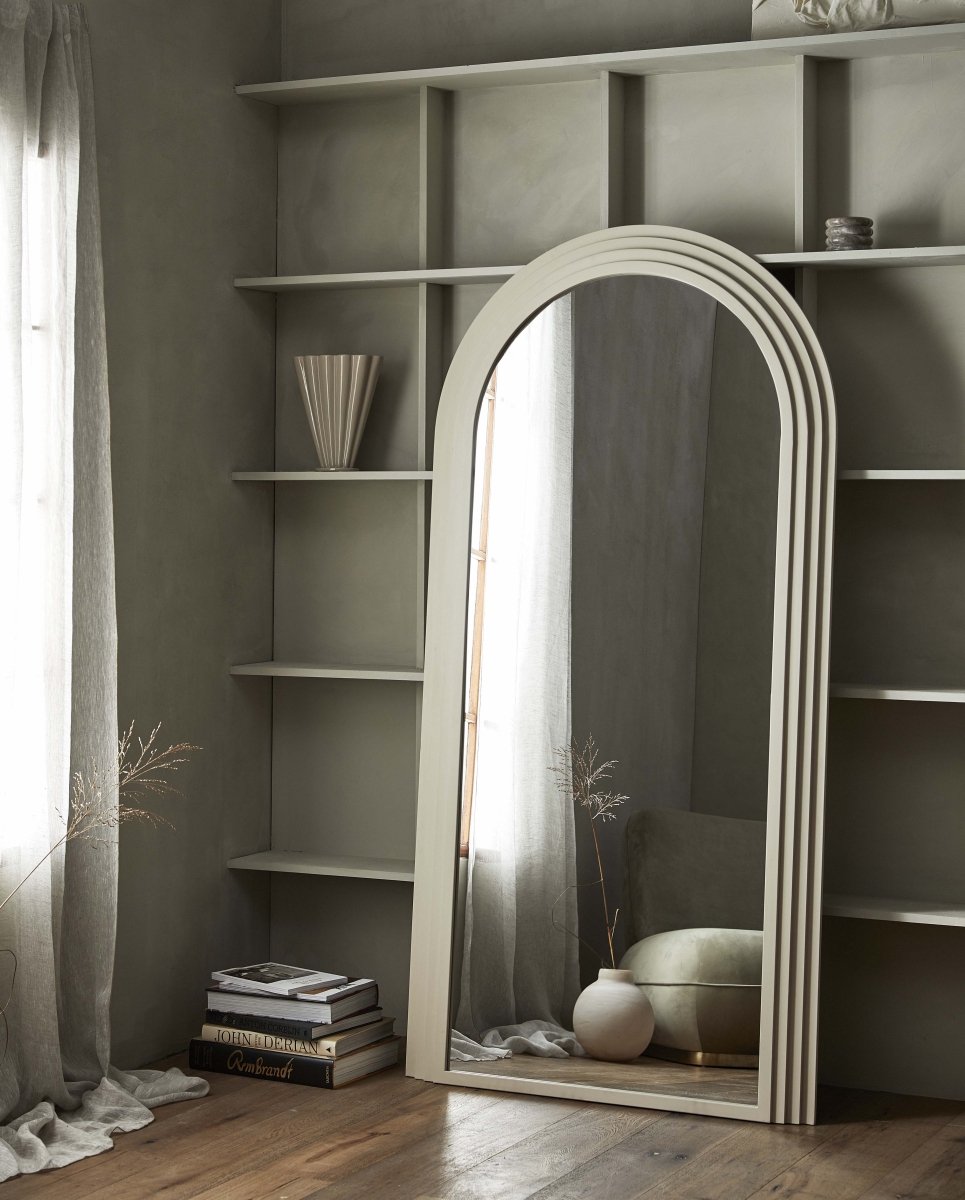 FALCO spejl i jern - 203x100 cm - sand - nordal.dk