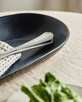 GRAINY serveringsfad i keramik - l39 cm - mørkeblå - nordal.dk