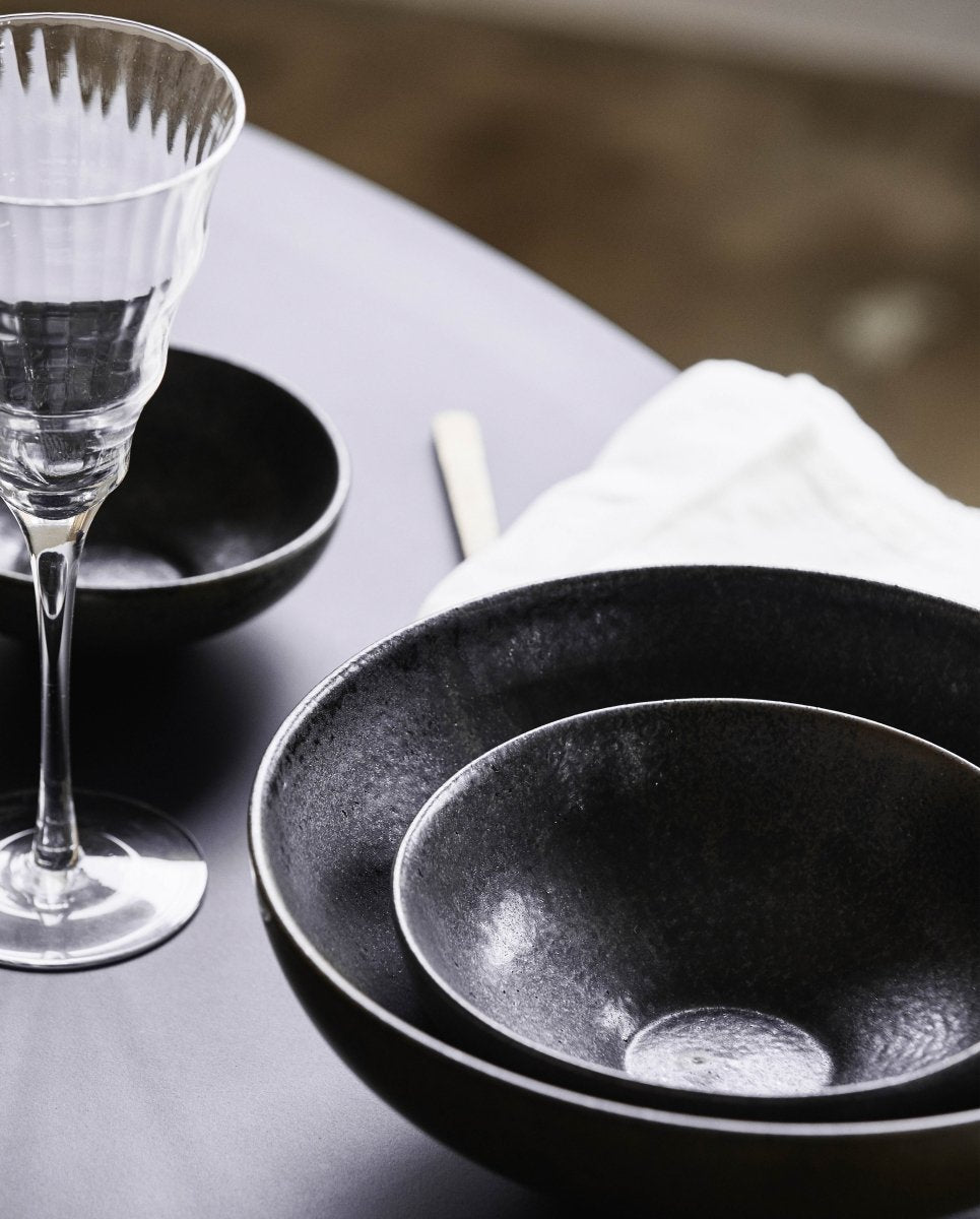 INEZ skål, L - sort - nordal.dk