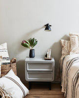 LEDRO sengebord - grå - nordal.dk