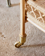 LIRI rullebord i rattan - 62x42 cm - natur - nordal.dk