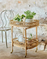 LIRI rullebord i rattan - 62x42 cm - natur - nordal.dk