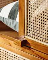 MERGE skab i teaktræ med 2 låger - 160x100 - natur - nordal.dk