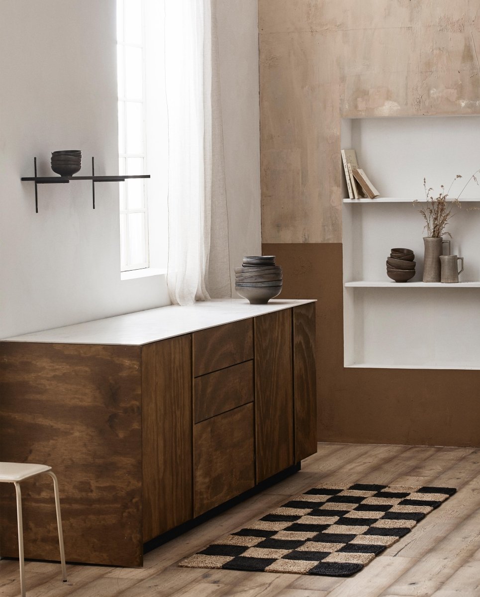 NANEA tæppe, jute, 200x70 - nature - nordal.dk