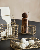 NAVITI opbevaringskurv - guld finish - nordal.dk