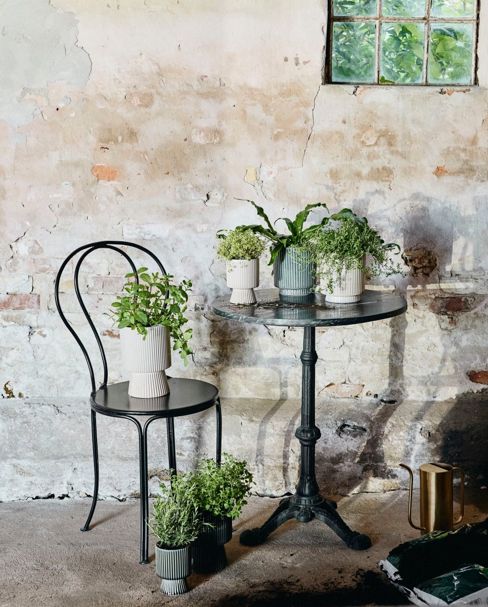 OXNA urtepotte i stentøj - ø15 cm - sand - nordal.dk