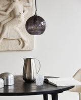 TEPIN drikkeglas med mønster - h10 cm - klar glas/hvid - nordal.dk