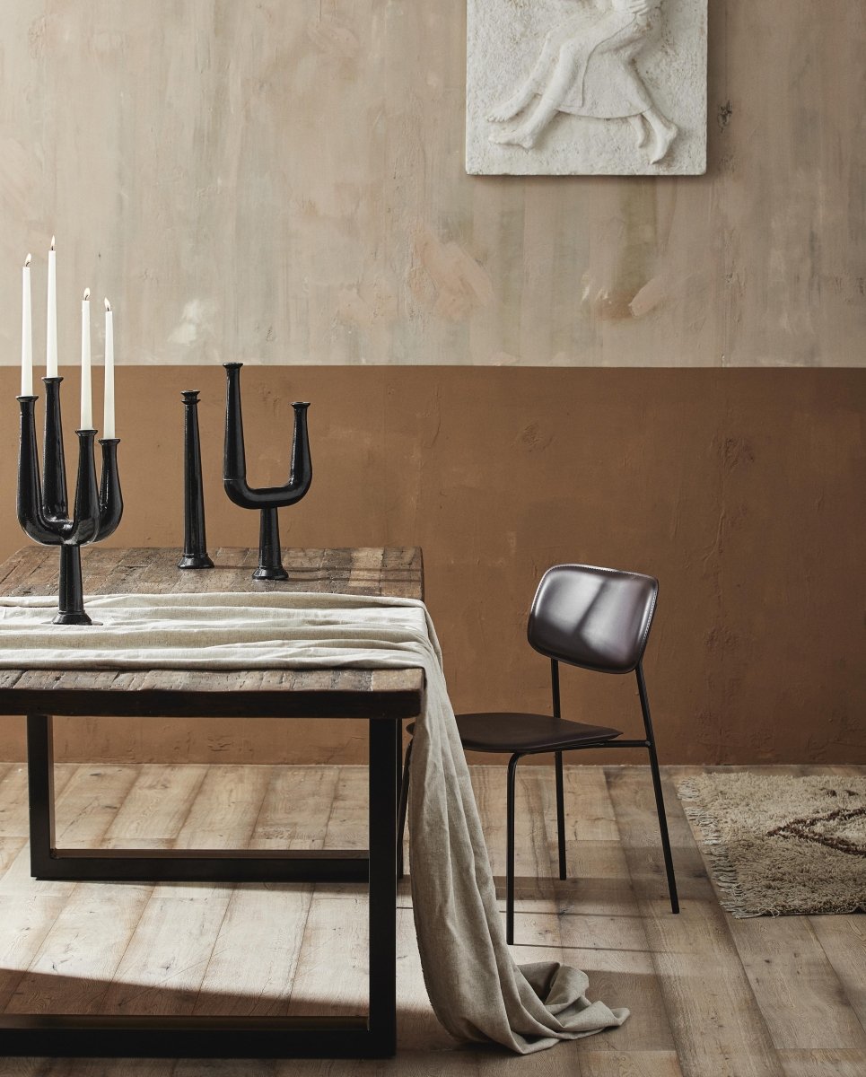 ULOPU 2 armet lysestage - sort - nordal.dk