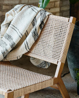 VASAI lounge havestol i flettet polyrattan - natur - nordal.dk