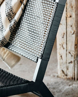 VASAI lounge havestol i flettet polyrattan - sort - nordal.dk