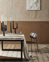 VINTAGE spisebord i træ og jern - 220x100 - natur/sort - nordal.dk