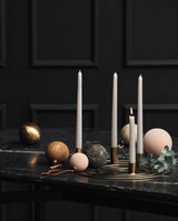 CANDLE stearinlys - h30 cm - grå